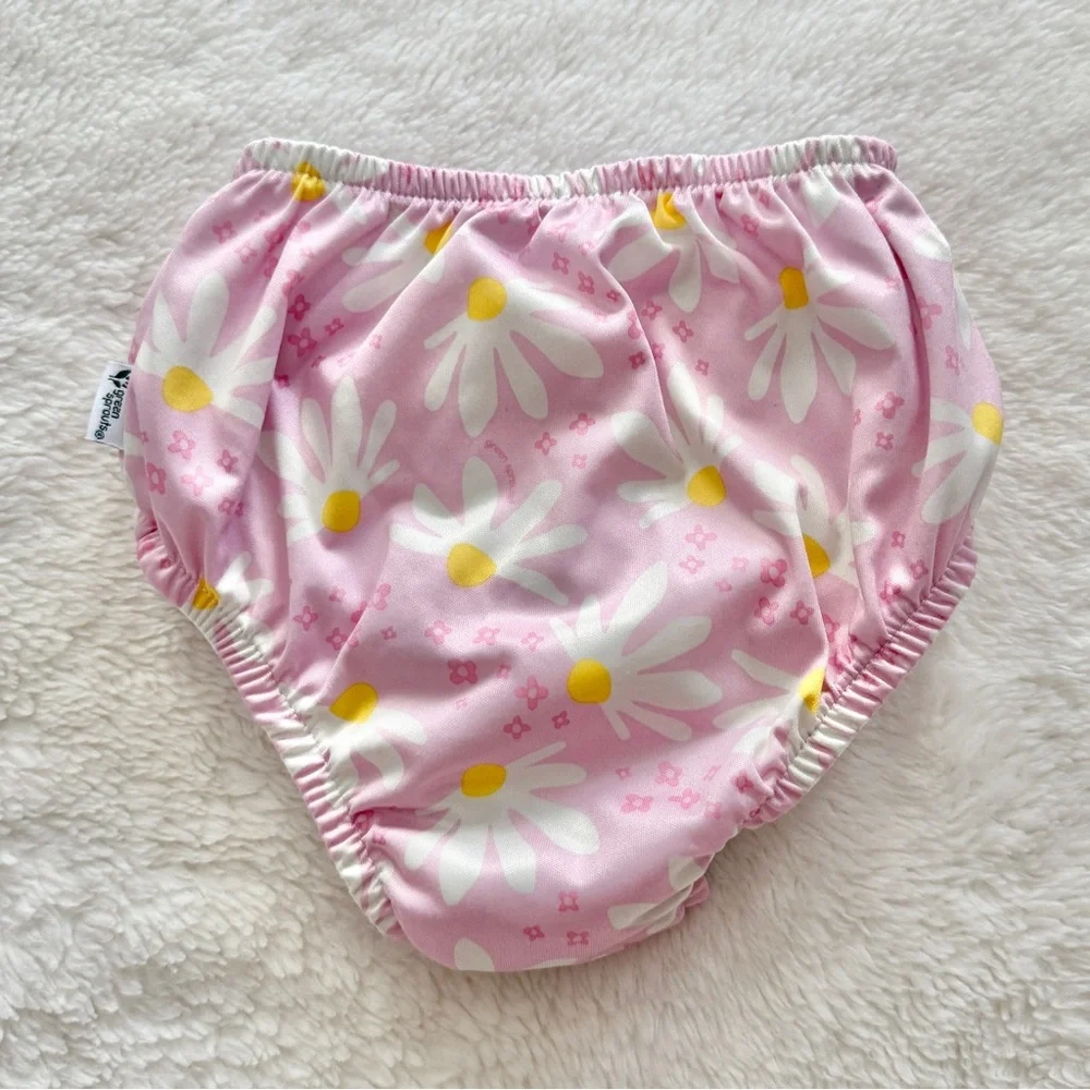 Green Sprouts Eco Pull-Up Swim Diaper Pink Daises Size 3T 28-33 lbs
